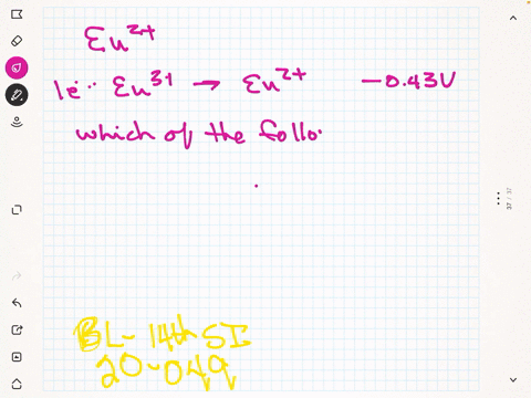 the-standard-reduction-potential-of-mathrmeu2a-q-is-043-mathrmv-using-appendix-e-which-of-the-foll-2
