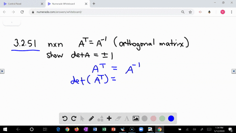 an-n-times-n-matrix-a-that-satisfies-ata-1-is-called-an-orthogonal-matrix-show-that-if-a-is-an-ortho