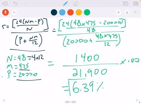 the-formula-that-approximates-the-annual-interest-rate-r-of-a-monthly-installment-loan-is-given-by-r