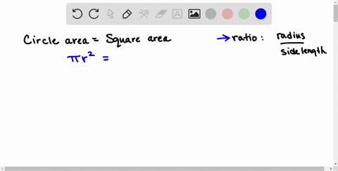 a-circle-and-a-square-have-the-same-area-what-is-the-ratio-of-the-radius-of-the-circle-to-the-length