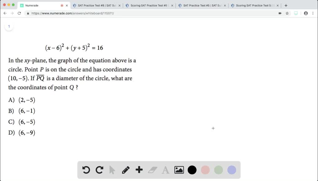 Solved X 6 2 Y 5 2 16 In The X Y Plane