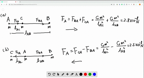 find-the-magnitude-and-direction-of-the-net-gravitational-force-on-mass-a-due-to-masses-b-and-c-in-t