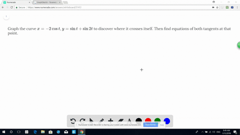 graph-the-curve-x-2-cos-t-y-sin-t-sin-2t-to-discover-where-it-crosses-itself-then-find-equations-of-