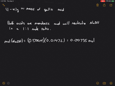 assume-that-you-have-100-mathrmg-of-a-mixture-of-benzoic-acid-molec-mass-122-mathrmamu-and-gallic-ac