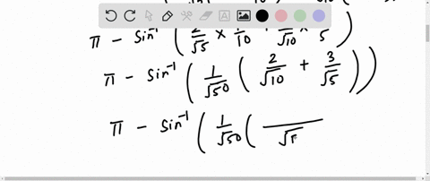 if-sin-1leftfrac2sqrt5right-and-sin-1leftfrac3sqrt10right-are-the-two-angles-of-a-triangle-then-the-