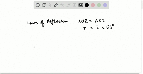 a-ray-of-light-strikes-a-mirror-at-an-angle-of-53circ-to-the-normal-a-what-is-the-angle-of-reflectio