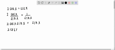 solve-the-trigonometric-equations-exactly-on-the-indicated-interval-0-leq-x2-pi-2-cot-xcsc-x-2