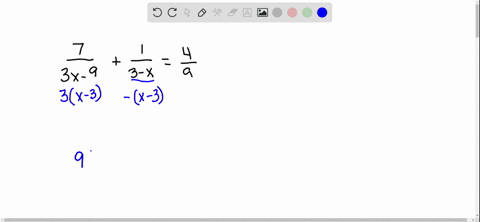 solve-equation-frac73-x-9frac13-xfrac49