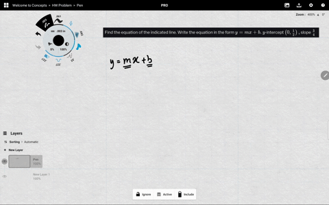 find-the-equation-of-the-indicated-line-write-the-equation-in-the-form-ym-xb-y-intercept-left0-frac1