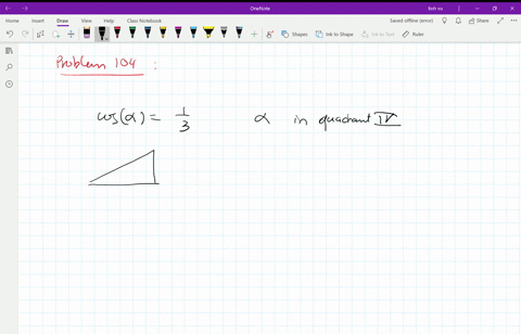 find-sin-alpha-given-that-cos-alpha1-3-and-alpha-lies-in-quadrant-iv