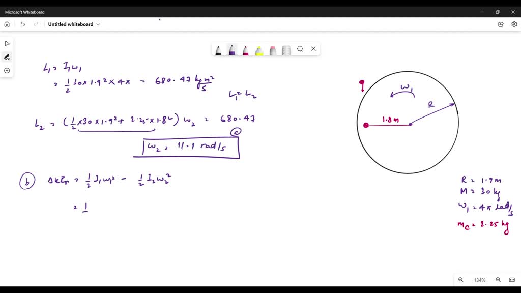 SOLVED:A Uniform Cylindrical Turntable Of Radius 1.90 M And Mass 30.0 ...