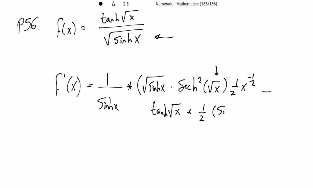 ⏩SOLVED:Derive the expressions for the derivatives of the hyperbolic ...