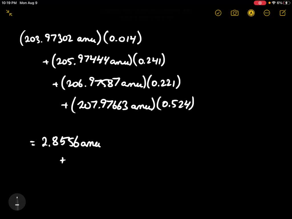 SOLVEDThe element lead (Pb) consists of four naturally occurring