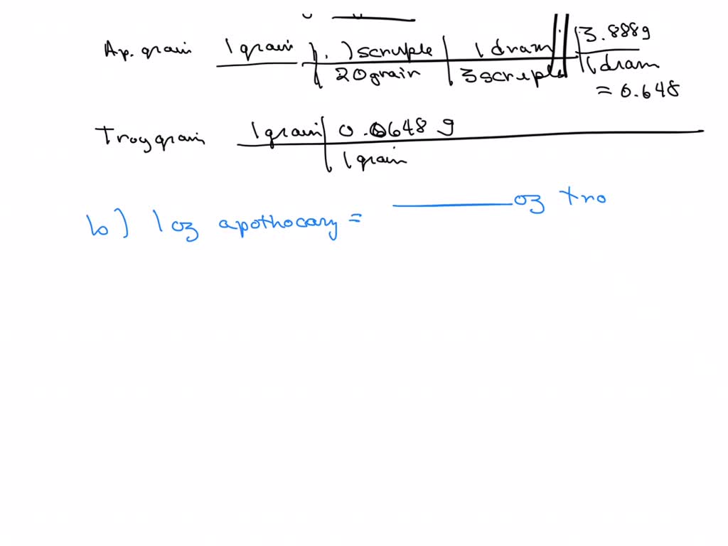 SOLVED:Several years ago, pharmacists used the Apothecary System of ...