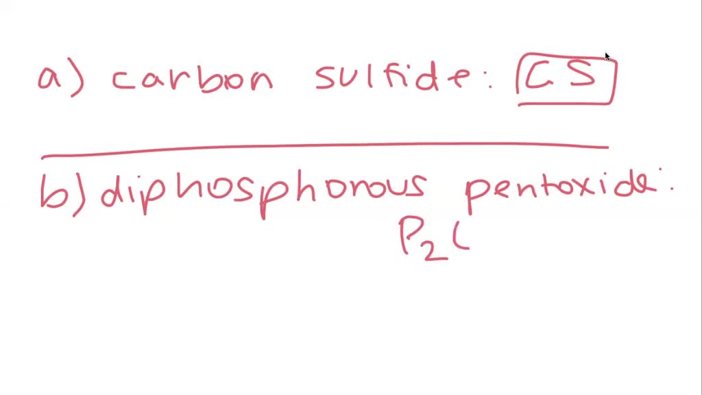 SOLVED:Write the formula for each of the following molecular compounds ...