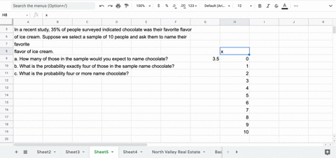 SOLVED: In a recent study, 35 % of people surveyed indicated chocolate ...