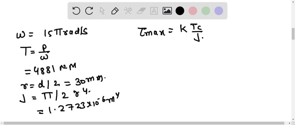 SOLVED:Lsing an allowable shear stress of 50 MPa, determine the power ...