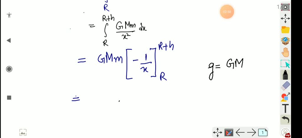 A body of mass m rises to a height h=R / 5 from the surface of earth ...
