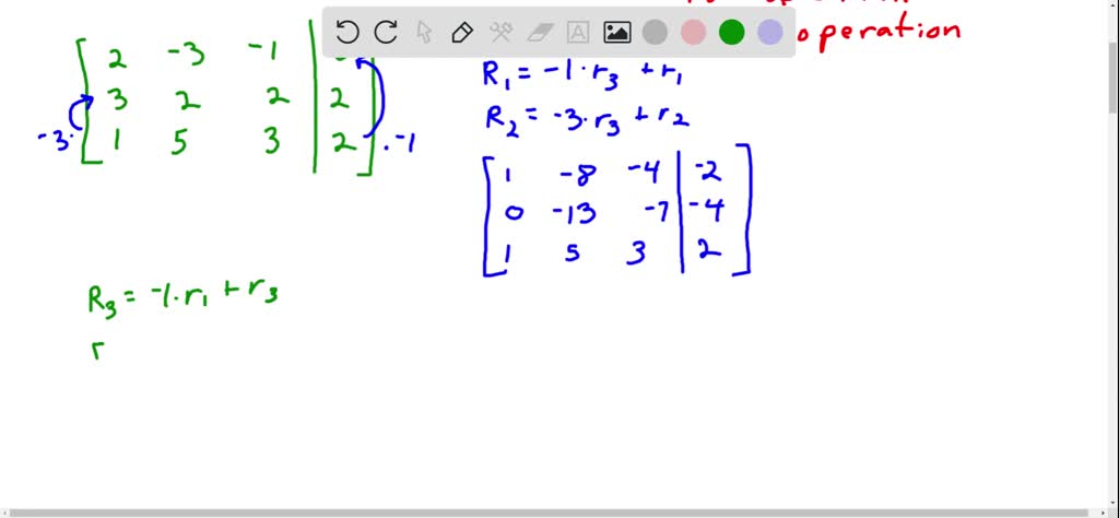 SOLVED:Solve each system of equations using matrices (row operations ...