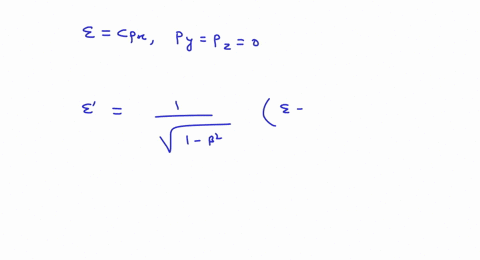 SOLVED:For a photon moving in the x direction ε=c px, py=pz=0 In the ...