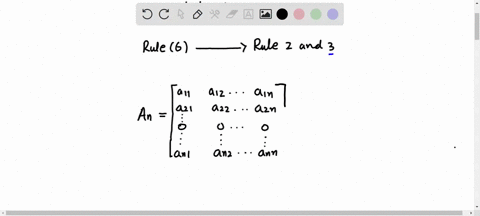 SOLVED:Show how rule 6(det=0 if a row is zero) comes directly from ...