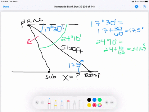 solve-each-problem-see-examples-1-4-from-an-airplane-flying-over-the-ocean-the-angle-of-depression-t