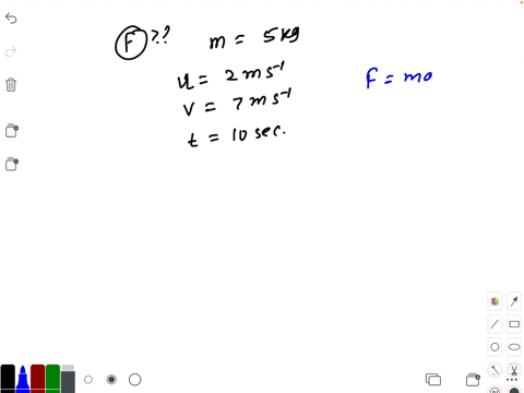 a-constant-force-mathrmf-applied-on-a-body-of-mass-5-mathrmkg-changes-its-velocity-from-2-mathrmm-ma