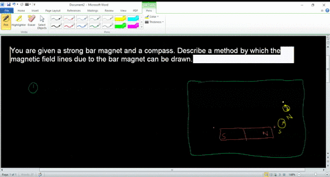you-are-given-a-strong-bar-magnet-and-a-compass-describe-a-method-by-which-the-magnetic-field-lines-