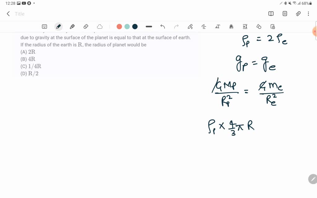 Solved The Density Of A Newly Discovered Planet Is Twice That Of Earth Solved The Density Of A Newly Discovered Planet Is Twice That Of Earth