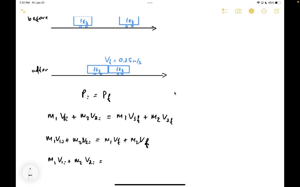 SOLVEDA 1.0kilogram laboratory cart moving with a velocity of 0.50