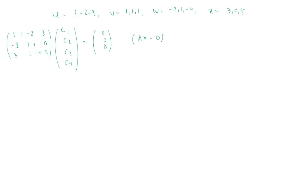 Solveddetermine If The Sets Of Vectors In The Given Exercise Are