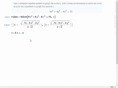 Solved Figure 9 Shows The Graph Of The Equation F X Y Z X 2 Y 2 Z 2 12 X 8 Z 4 0 A Use The Quadratic Formula To Solve For Z As A Function Of X And Y This Gives
