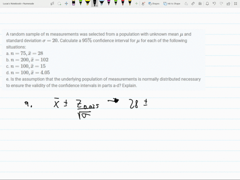 SOLVED:A random sample of size n=30 was drawn from a population of size ...