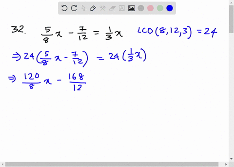 solve-each-equation-and-check-the-solution-see-examples-1-3-32-frac58-x-frac712frac13-x