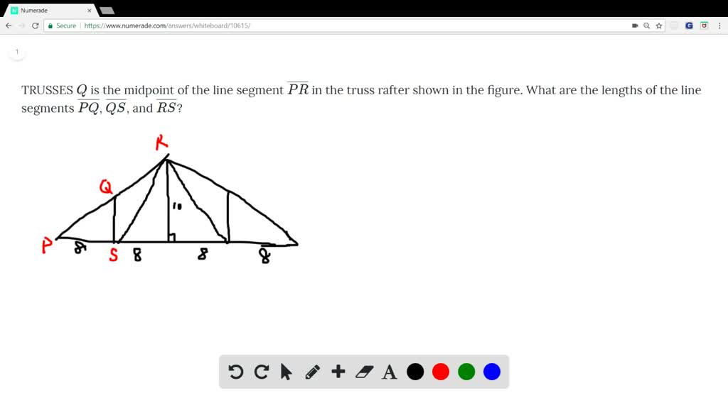 ⏩SOLVED:TRUSSES Q is the midpoint of the line segment PR in the… | Numerade