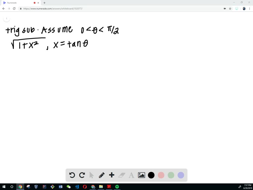 Solved 94 Trigonometric Substitution Make The