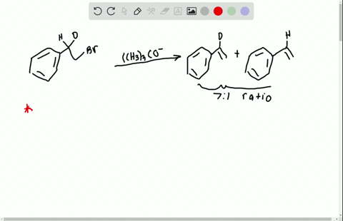 treatment-of-1-bromo-2-deuterio-2-phenylethane-with-strong-base-leads-to-a-mixture-of-deuterated-and