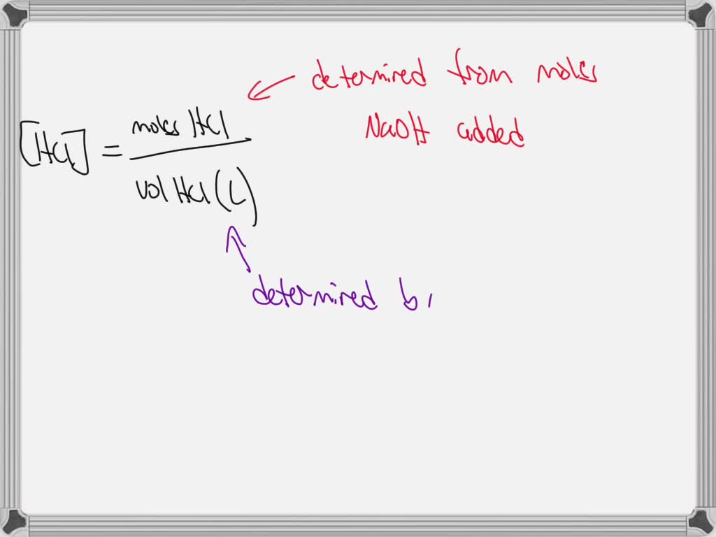 SOLVED: When an HCl solution is titrated by an NaOH solution, how do ...