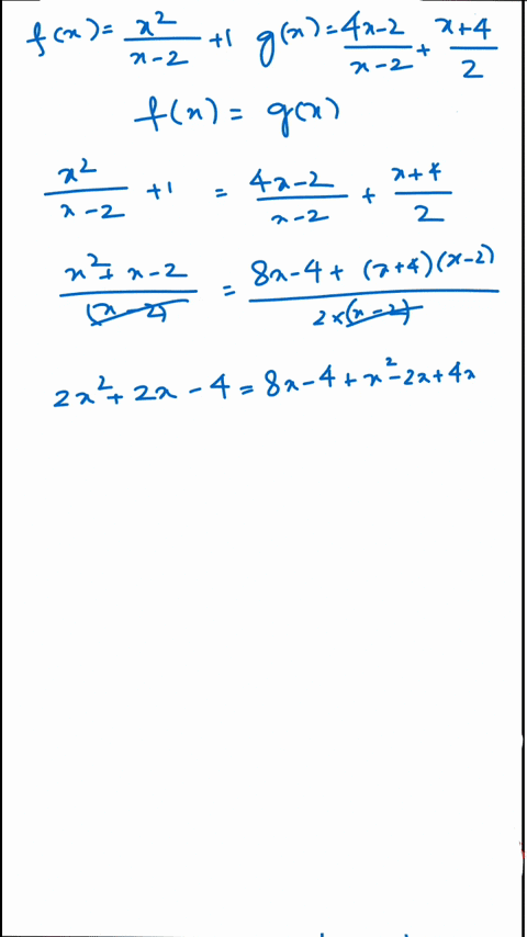 let-fxfracx2x-21-and-gxfrac4-x-2x-2fracx42-find-all-x-for-which-fxgx