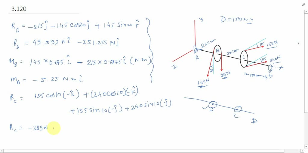 Solved Two Mm Diameter Pulleys Are Mounted On Line Shaft A D The