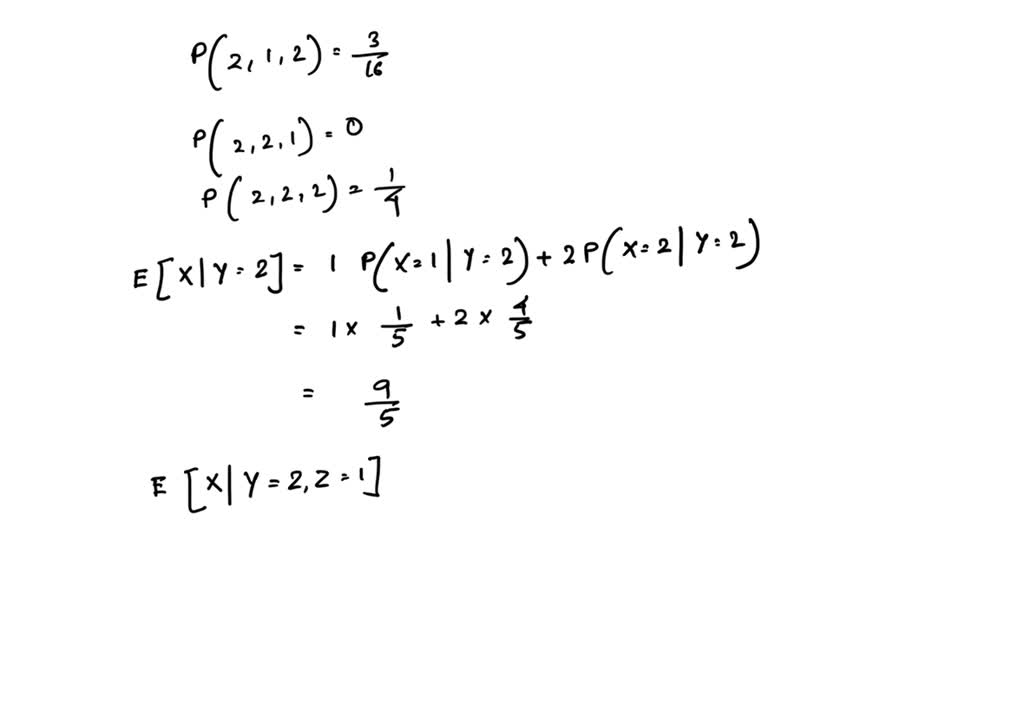 SOLVED: Suppose p(x, y, z), the joint probability mass function of the ...