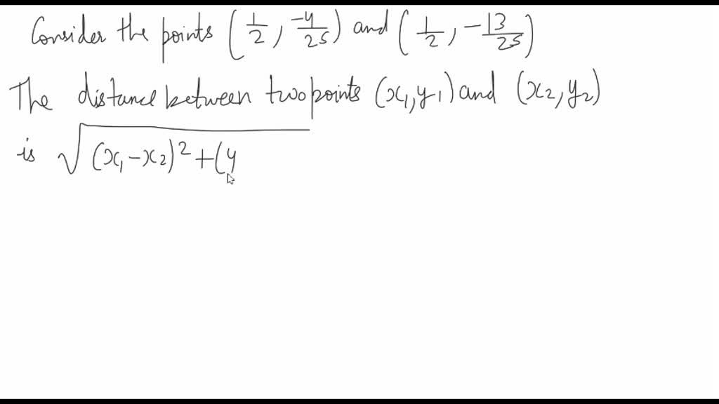 SOLVED:Find the distance between the pair of points. Give an exact ...