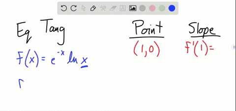 find-an-equation-of-the-tangent-line-to-the-graph-of-the-function-at-the-given-point-fxe-x-ln-x-quad