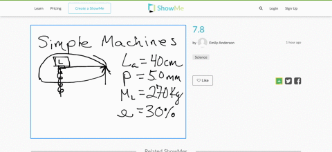 as-seen-in-fig-7-5-a-jackscrew-has-a-lever-arm-of-40-mathrmcm-and-a-pitch-of-50-mathrmmm-if-the-effi