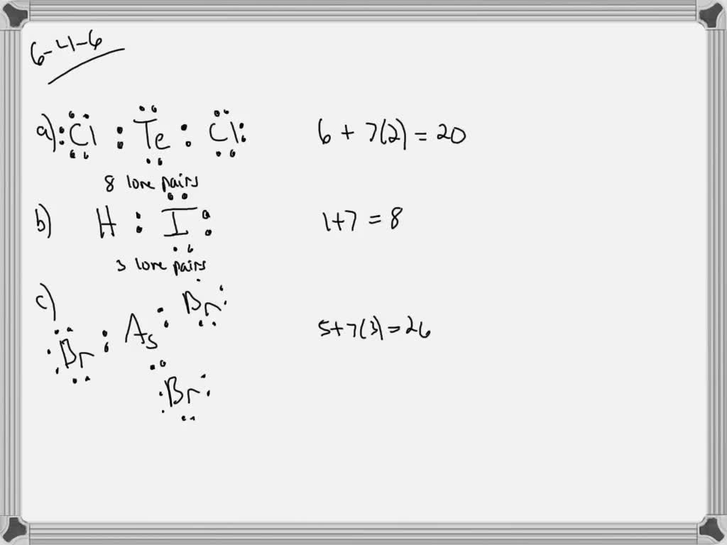 SOLVED:How many lone pairs does each of the molecules in Exercise 5 have?