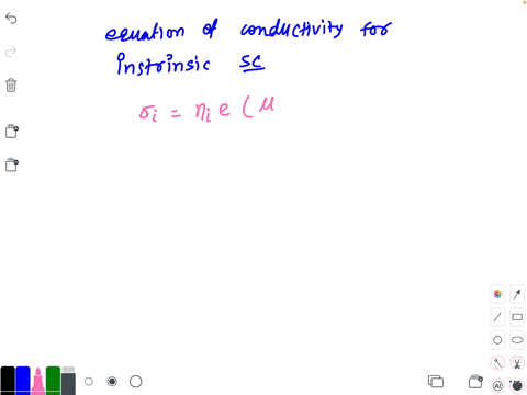 derive an expression for electrical conductivity of semiconductor