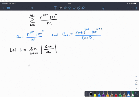 use-the-ratio-test-to-determine-whether-the-series-is-convergent-or-divergent-displaystyle-sum_n-10