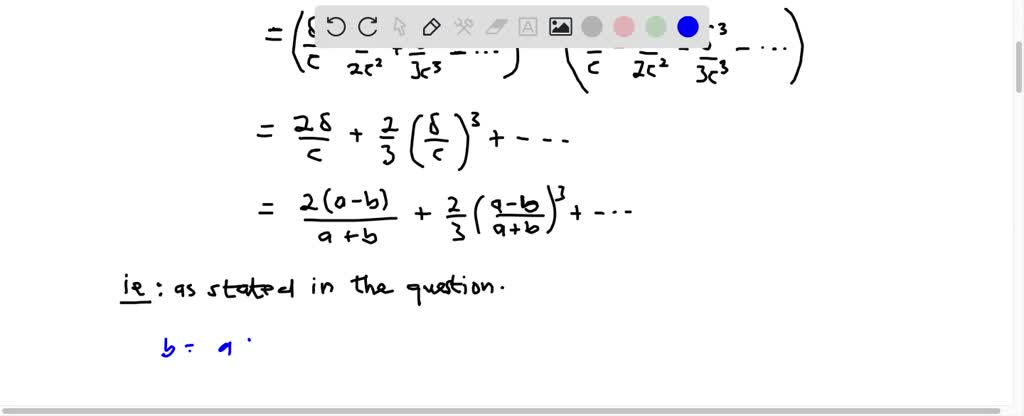 By using the logarithmic series, prove that if a and b are positive and ...