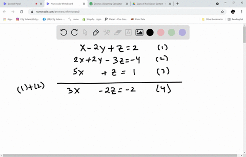 solve-the-system-of-linear-equation-any-solution-algebraically-leftbeginarrayrr-x-2-yz-2-2-x2-y-3-z-