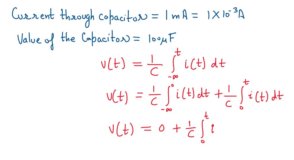 SOLVED An uncharged 100 μF capacitor is charged by a constant